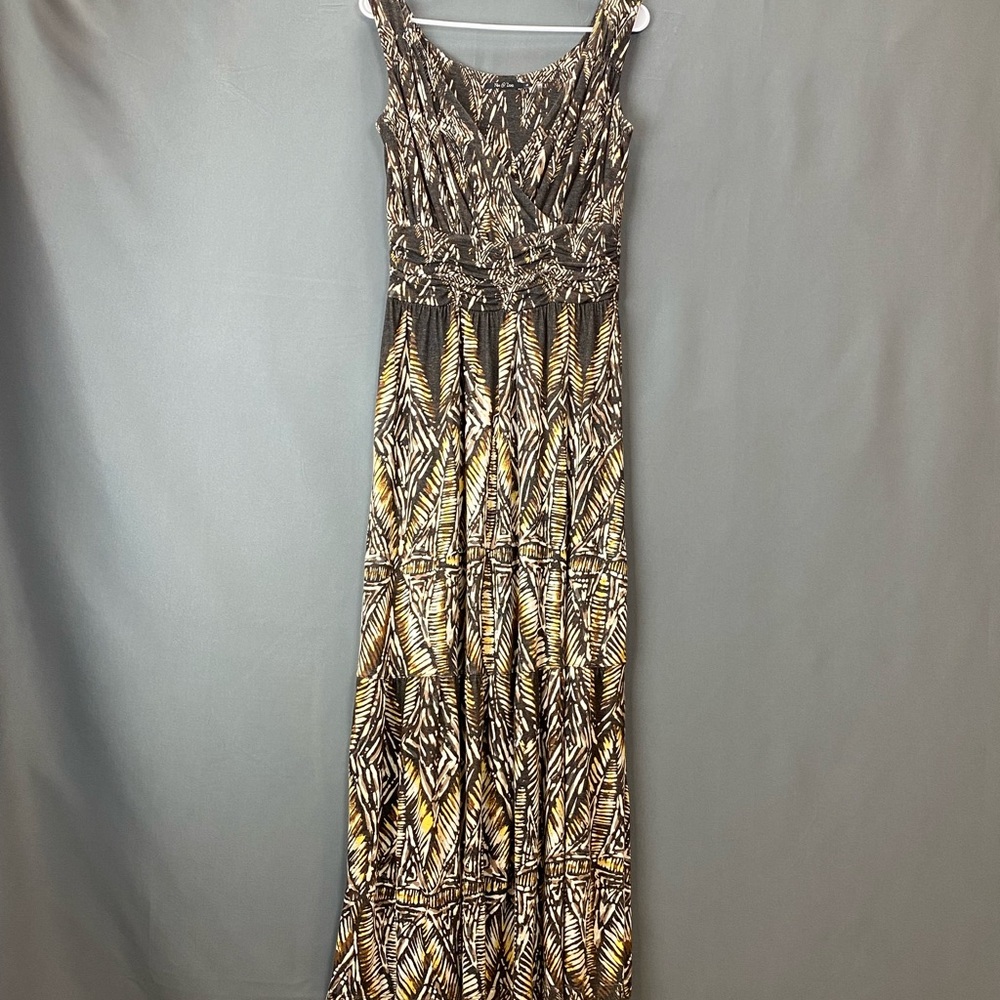 Nic & Zoe Tribal Print Sleeveless Maxi Dress